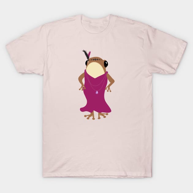 Flapper frog T-Shirt by Jennifer Ladd